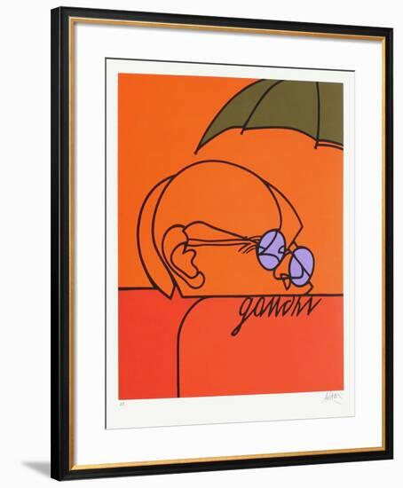 Gandhi-Valerio Adami-Framed Premium Edition