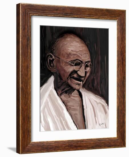 gandhi-Rabi Khan-Framed Art Print