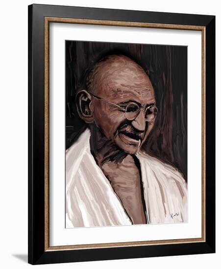 gandhi-Rabi Khan-Framed Art Print