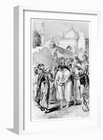 Ganem's Mother and Sister Leaving Damascus, 19th Century-null-Framed Giclee Print