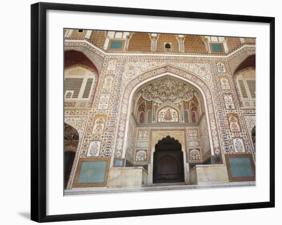 Ganesh Pol (Ganesh Gate) in Amber Fort, Jaipur, Rajasthan, India, Asia-null-Framed Photographic Print