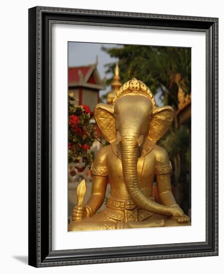 Ganesh Statue in Wat Deydos, Kompong Cham, Cambodia, Indochina, Southeast Asia-Godong-Framed Photographic Print