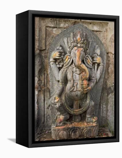 Ganesh Stone Statue, Son of Shiva and Parvati.-Don Smith-Framed Premier Image Canvas