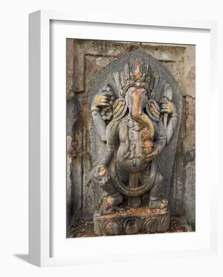 Ganesh Stone Statue, Son of Shiva and Parvati.-Don Smith-Framed Photographic Print