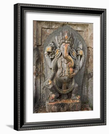 Ganesh Stone Statue, Son of Shiva and Parvati.-Don Smith-Framed Photographic Print