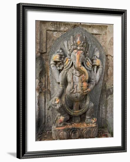 Ganesh Stone Statue, Son of Shiva and Parvati.-Don Smith-Framed Photographic Print