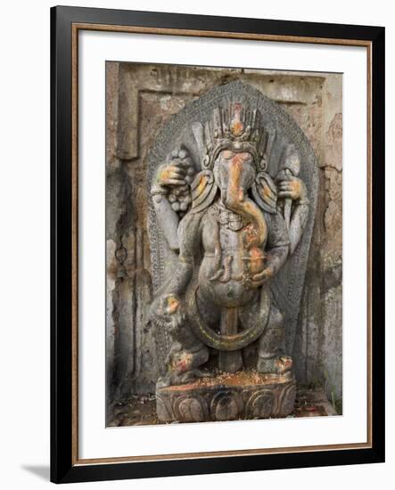 Ganesh Stone Statue, Son of Shiva and Parvati.-Don Smith-Framed Photographic Print