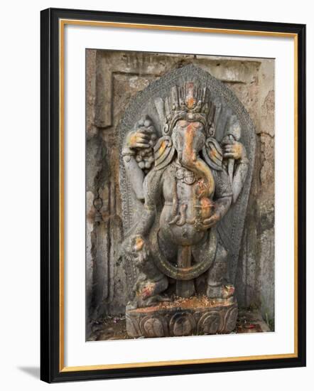 Ganesh Stone Statue, Son of Shiva and Parvati.-Don Smith-Framed Photographic Print