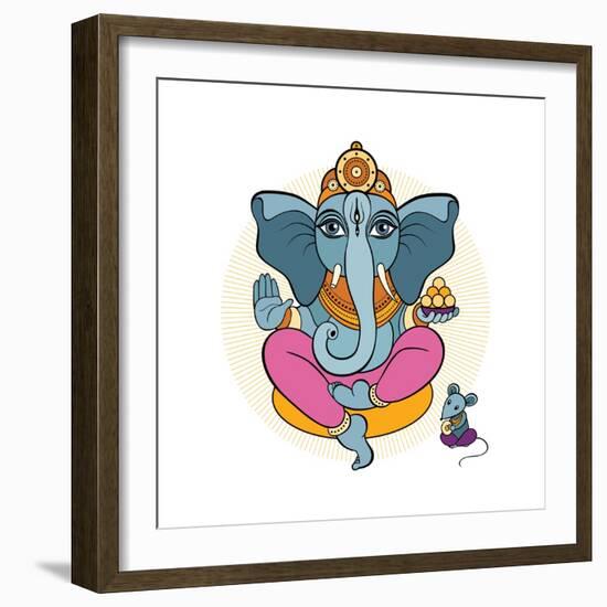 Ganesha and Mouse-Katya Ulitina-Framed Premium Giclee Print