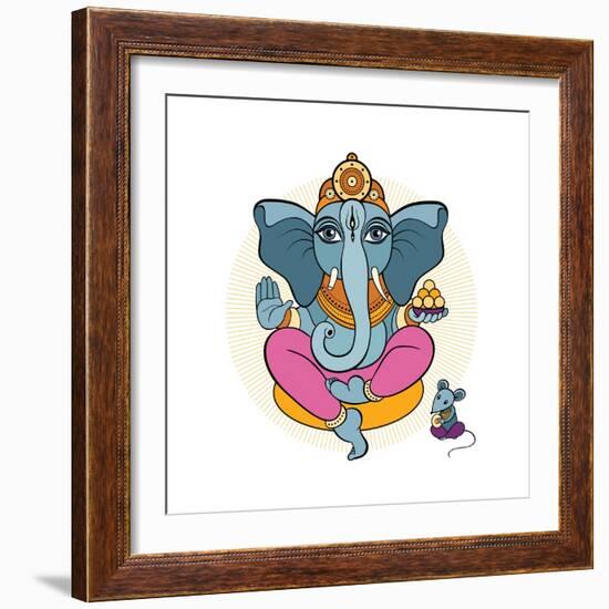 Ganesha and Mouse-Katya Ulitina-Framed Premium Giclee Print