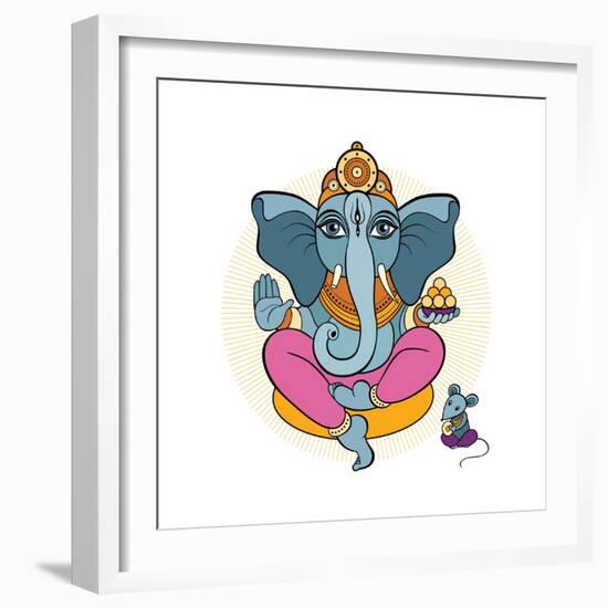 Ganesha and Mouse-Katya Ulitina-Framed Premium Giclee Print