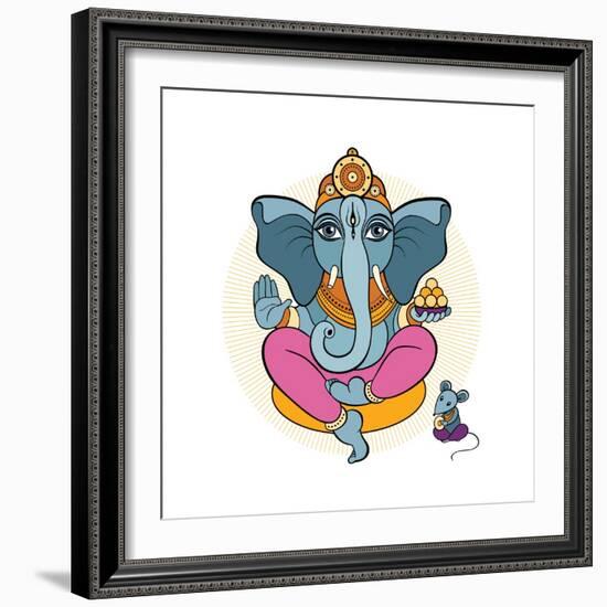 Ganesha and Mouse-Katya Ulitina-Framed Premium Giclee Print