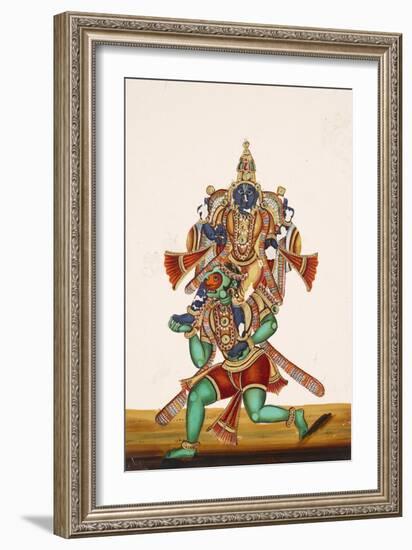 Ganesha Defeating an Evil Demon, from Thanjavur, India-null-Framed Giclee Print