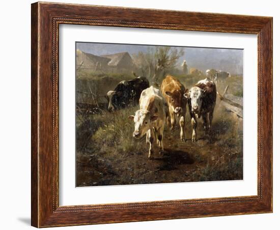 Gang zur Tranke-Anton Braith-Framed Giclee Print