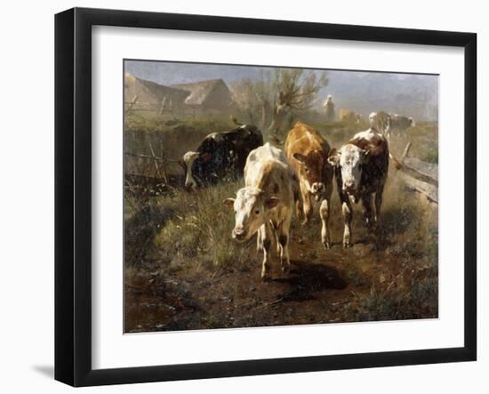 Gang zur Tranke-Anton Braith-Framed Giclee Print