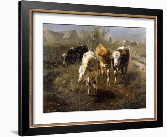 Gang zur Tranke-Anton Braith-Framed Giclee Print