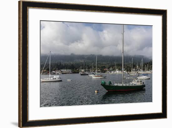 Ganges Harbor on Salt Spring Island in British Columbia, Canada-Chuck Haney-Framed Photographic Print