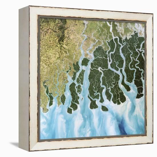 Ganges River Delta, India-PLANETOBSERVER-Framed Premier Image Canvas