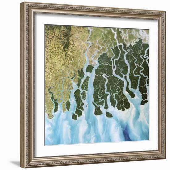 Ganges River Delta, India-PLANETOBSERVER-Framed Premium Photographic Print