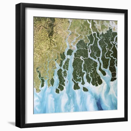 Ganges River Delta, India-PLANETOBSERVER-Framed Premium Photographic Print