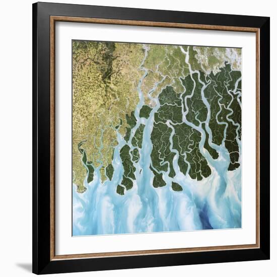 Ganges River Delta, India-PLANETOBSERVER-Framed Premium Photographic Print