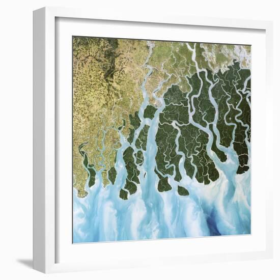 Ganges River Delta, India-PLANETOBSERVER-Framed Premium Photographic Print