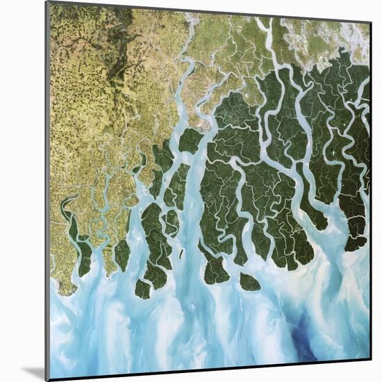 Ganges River Delta, India-PLANETOBSERVER-Mounted Premium Photographic Print