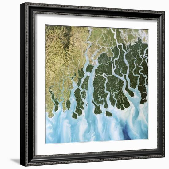 Ganges River Delta, India-PLANETOBSERVER-Framed Premium Photographic Print