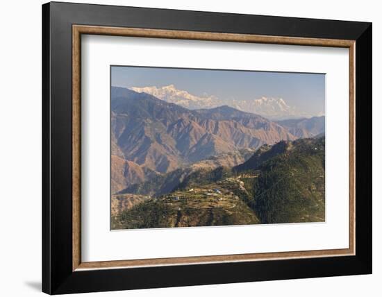 Gangotri Mountains, Garwhal Himalaya, Seen from Mussoorie Hill Station, Uttarakhand, India, Asia-Tony Waltham-Framed Photographic Print