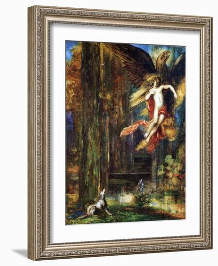 Ganymede, 1886 (W/C and Gouache on Paper)-Gustave Moreau-Framed Giclee Print