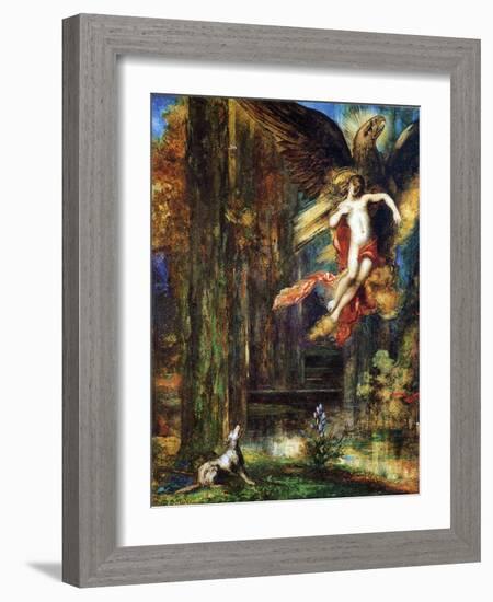 Ganymede, 1886 (W/C and Gouache on Paper)-Gustave Moreau-Framed Giclee Print