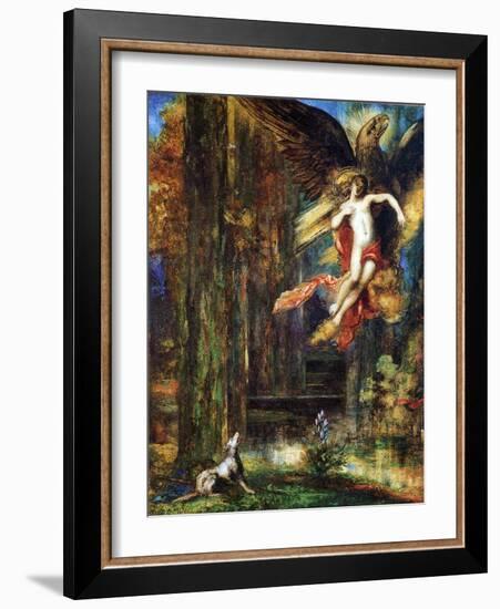 Ganymede, 1886 (W/C and Gouache on Paper)-Gustave Moreau-Framed Giclee Print