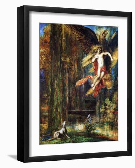 Ganymede, 1886 (W/C and Gouache on Paper)-Gustave Moreau-Framed Giclee Print