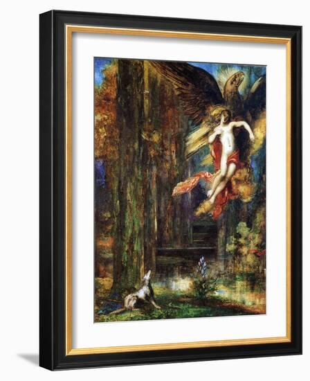 Ganymede, 1886 (W/C and Gouache on Paper)-Gustave Moreau-Framed Giclee Print