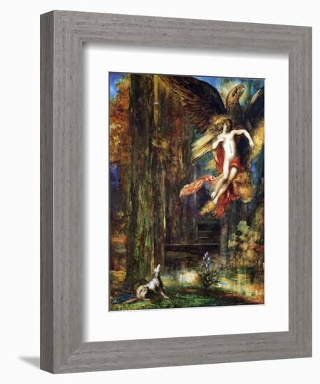 Ganymede, 1886 (W/C and Gouache on Paper)-Gustave Moreau-Framed Giclee Print