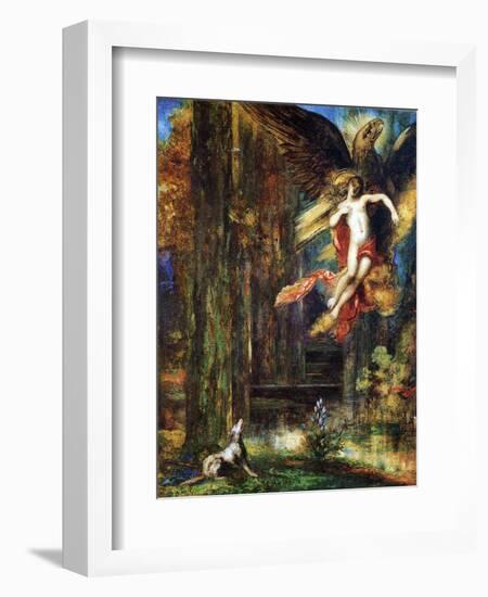 Ganymede, 1886 (W/C and Gouache on Paper)-Gustave Moreau-Framed Giclee Print