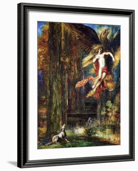 Ganymede, 1886 (W/C and Gouache on Paper)-Gustave Moreau-Framed Giclee Print