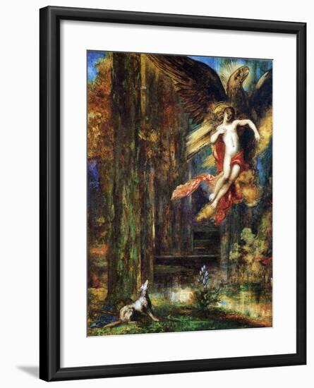 Ganymede, 1886 (W/C and Gouache on Paper)-Gustave Moreau-Framed Giclee Print