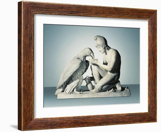 Ganymede with Eagle of Zeus-Bertel Thorvaldsen-Framed Giclee Print