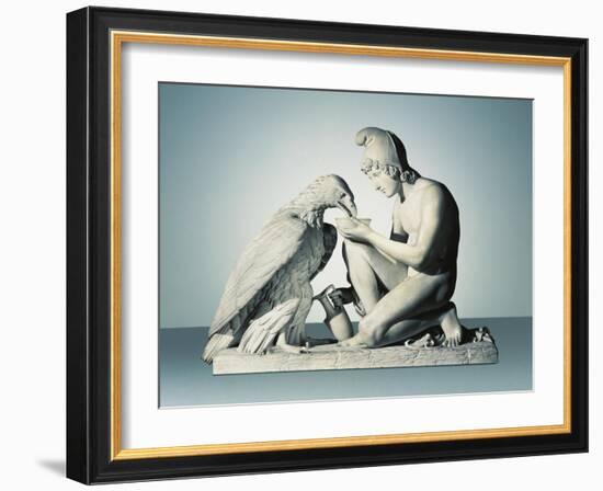 Ganymede with Eagle of Zeus-Bertel Thorvaldsen-Framed Giclee Print