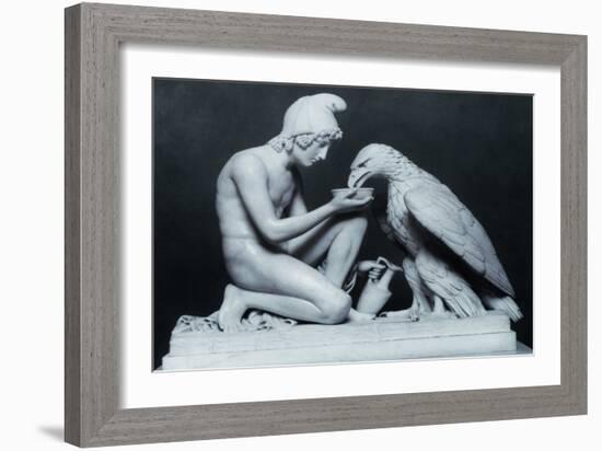 Ganymede with the Eagle of Jupiter, 1817-Bertel Thorvaldsen-Framed Giclee Print