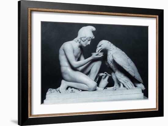 Ganymede with the Eagle of Jupiter, 1817-Bertel Thorvaldsen-Framed Giclee Print