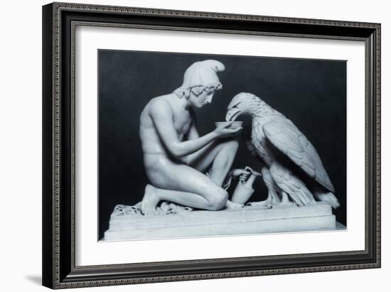 Ganymede with the Eagle of Jupiter, 1817-Bertel Thorvaldsen-Framed Giclee Print