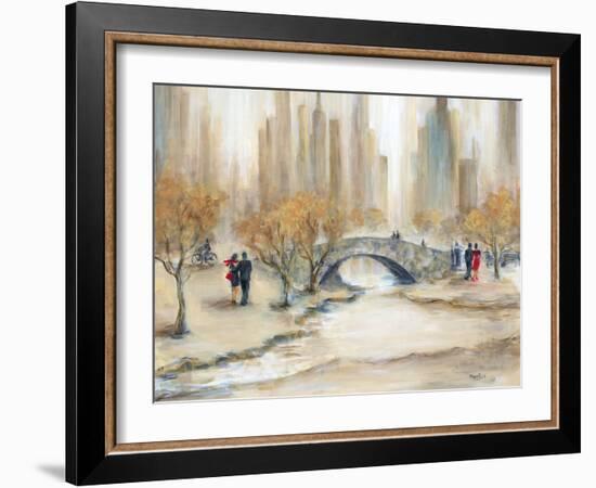 Gapstow Bridge and Lovers-Marilyn Dunlap-Framed Art Print