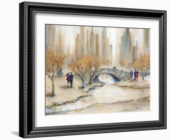 Gapstow Bridge and Lovers-Marilyn Dunlap-Framed Art Print