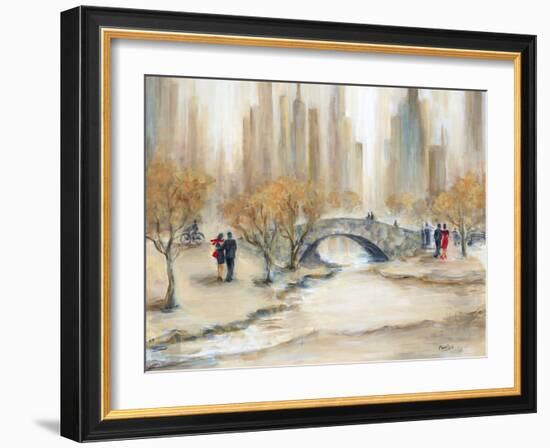 Gapstow Bridge and Lovers-Marilyn Dunlap-Framed Art Print