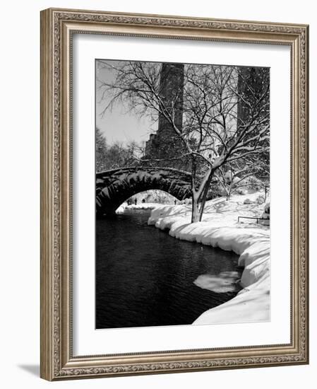 Gapstow Bridge over Pond in Central Park After Snowstorm-Alfred Eisenstaedt-Framed Photographic Print