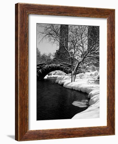 Gapstow Bridge over Pond in Central Park After Snowstorm-Alfred Eisenstaedt-Framed Photographic Print