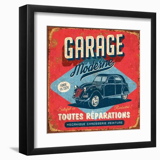 Garage moderne-Bruno Pozzo-Framed Art Print