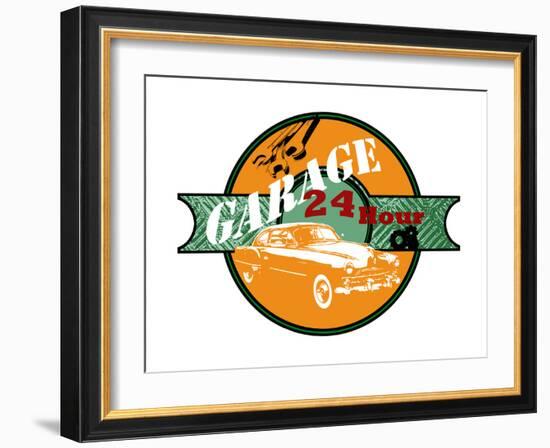 Garage Sign I-Studio W-Framed Art Print